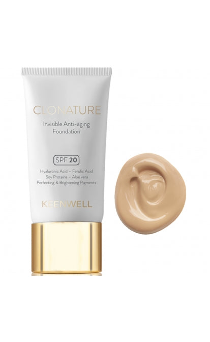 KEENWELL jauninantis makiažo pagrindas CLONATURE SPF20, 30 ml (Nr.4)