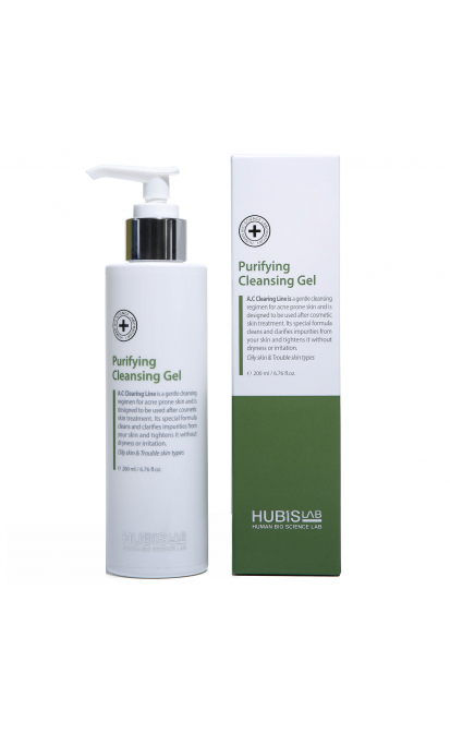 HUBISLAB ACTIVE CONTROL gelinis veido prausiklis, 200 ML HUBISLAB