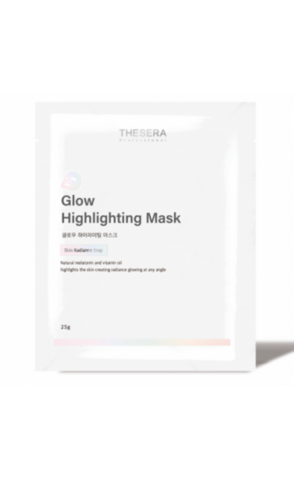 THESERA švytėjimo suteikianti lakštinė kaukė GLOW, 1x25 g