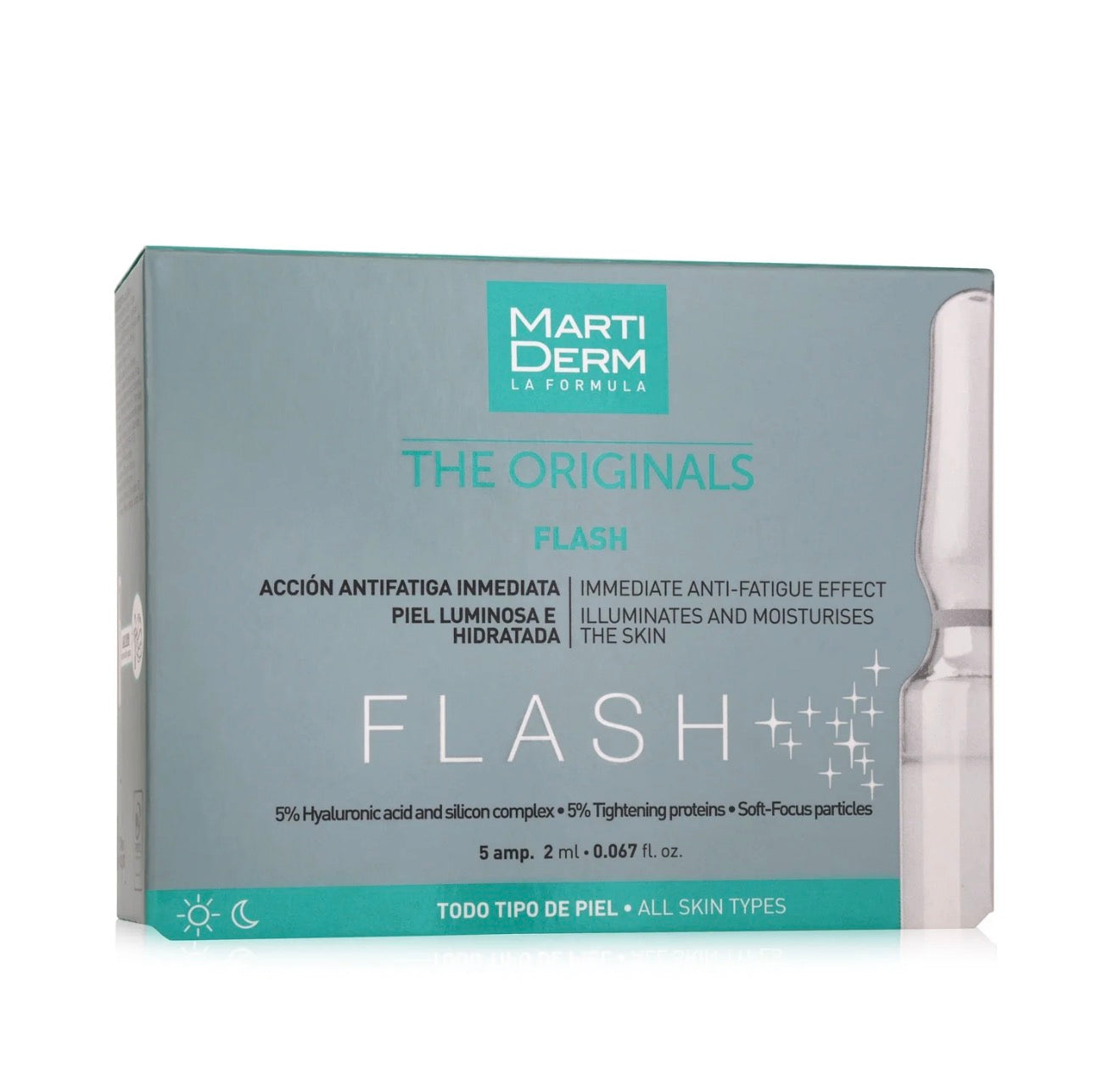 MARTIDERM nuovargio žymes pašalinančios veido ampulės FLASH, 5 VNT. MartiDerm