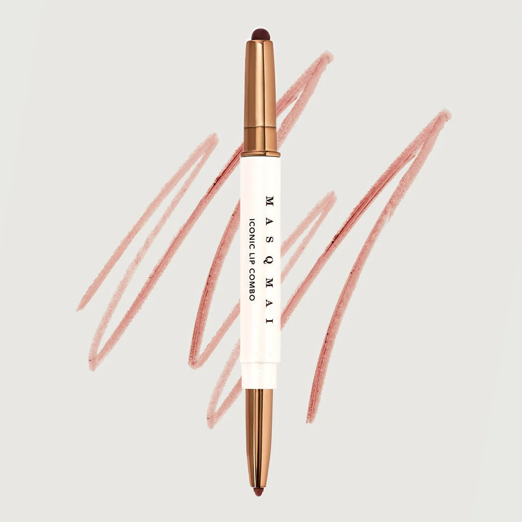 MASQMAI ICONIC lip combo-dvipusis lūpų pieštukas ir balzamas, spalva BURNT KISS MASQMAI