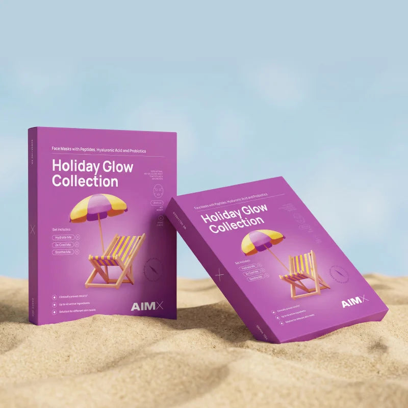 AIMX lakštinių kaukių rinkinys "Holiday Glow Collection" 4vnt Miloir