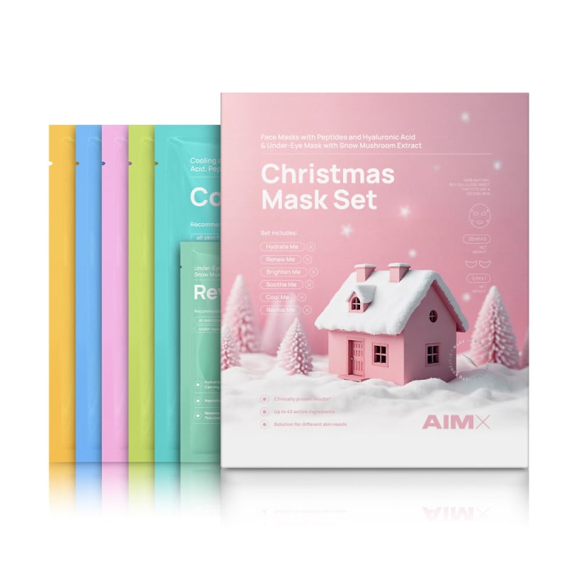 AIMX Veido kaukių rinkinys "Christmas Mask Set" 6vnt.