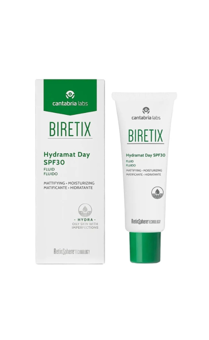 BIRETIX mišriai odai fluidas HYDRAMAT DAY SPF30, 50 ML